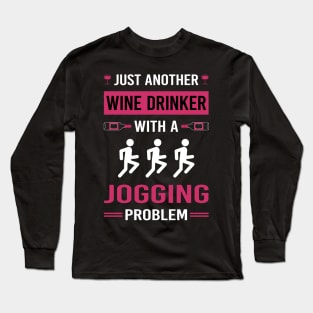 Wine Drinker Jogging Jog Jogger Long Sleeve T-Shirt